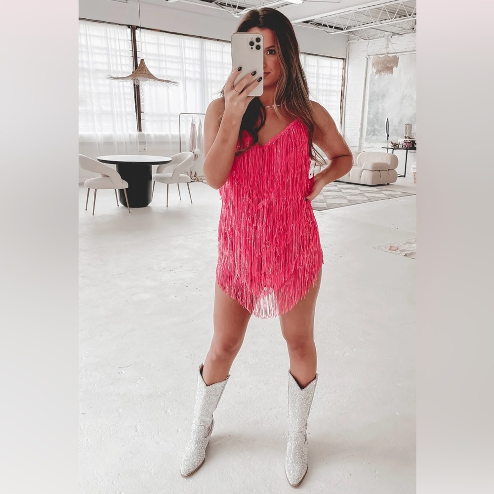 Fringe sequin dress